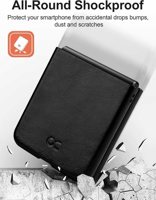 OCASE etui skórzane do Samsung Galaxy Z Flip 4 5G czarne