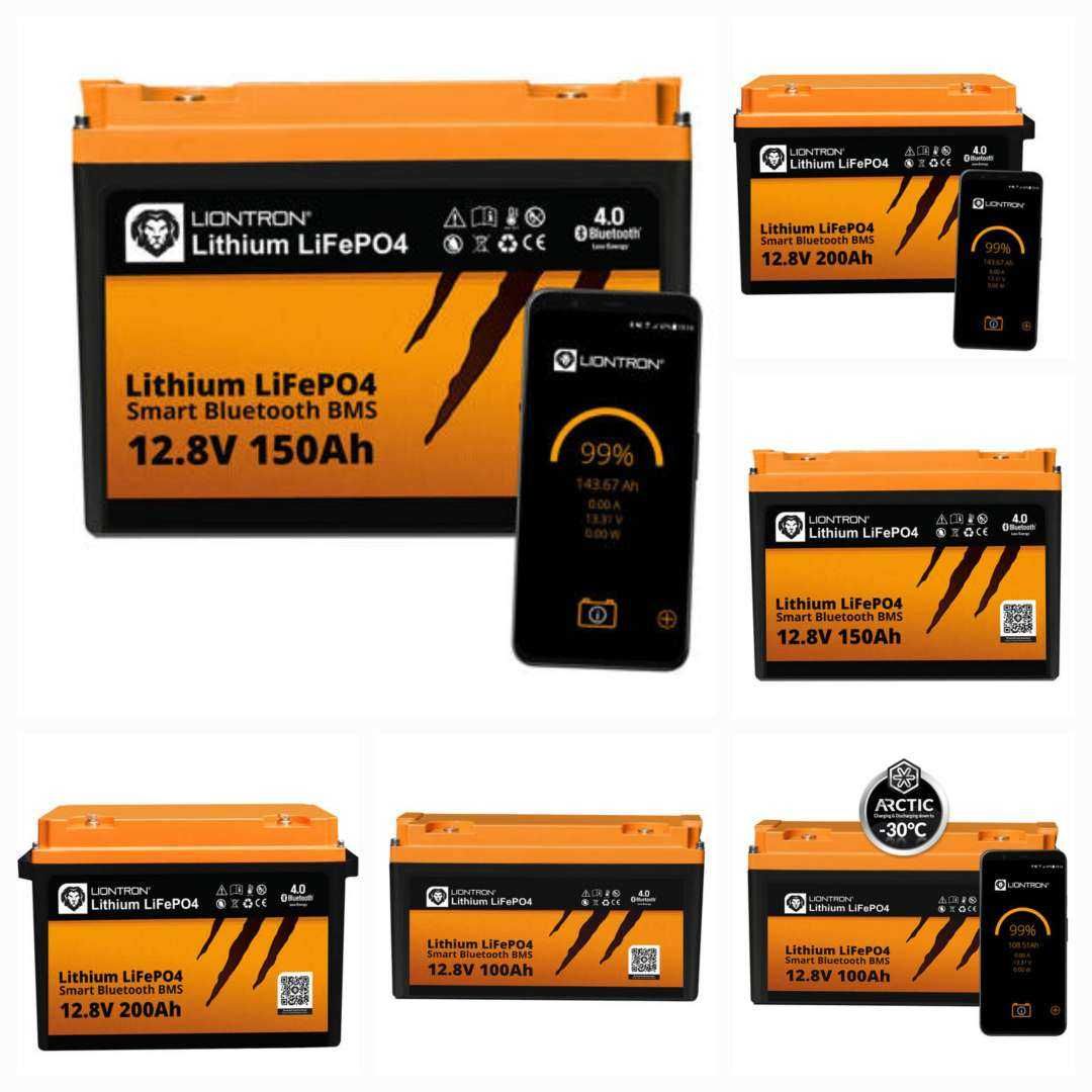 Akumulatory LiFePO4 LIONTRON 100Ah, 150Ah, 200Ah 12,8  Bluetooth