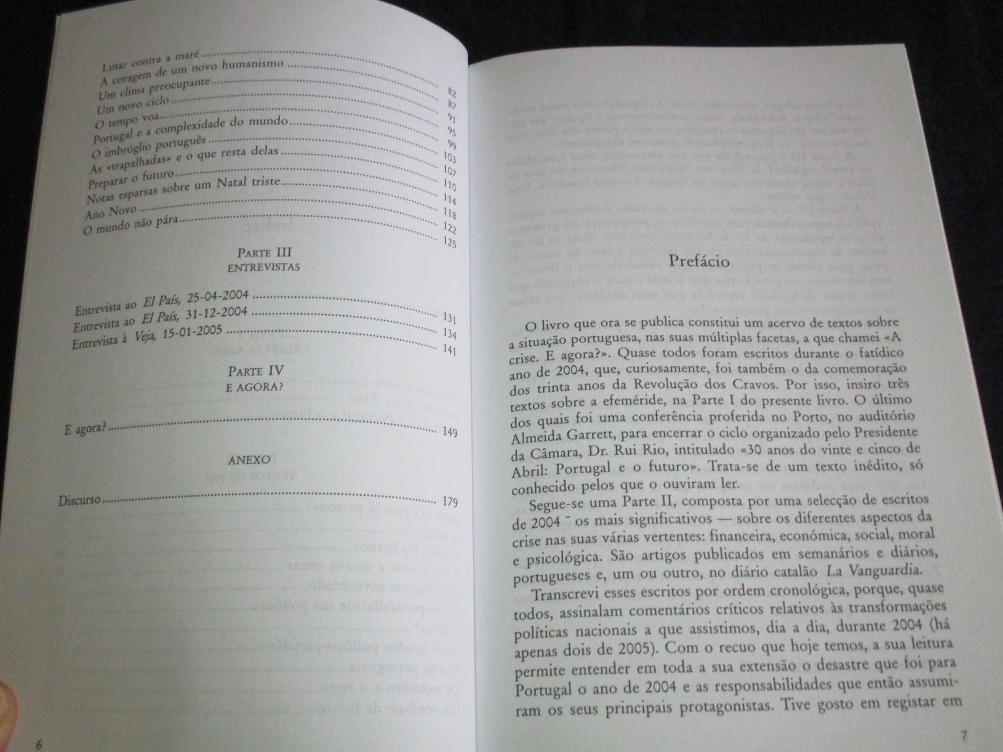 Livro A Crise e agora? Mário Soares