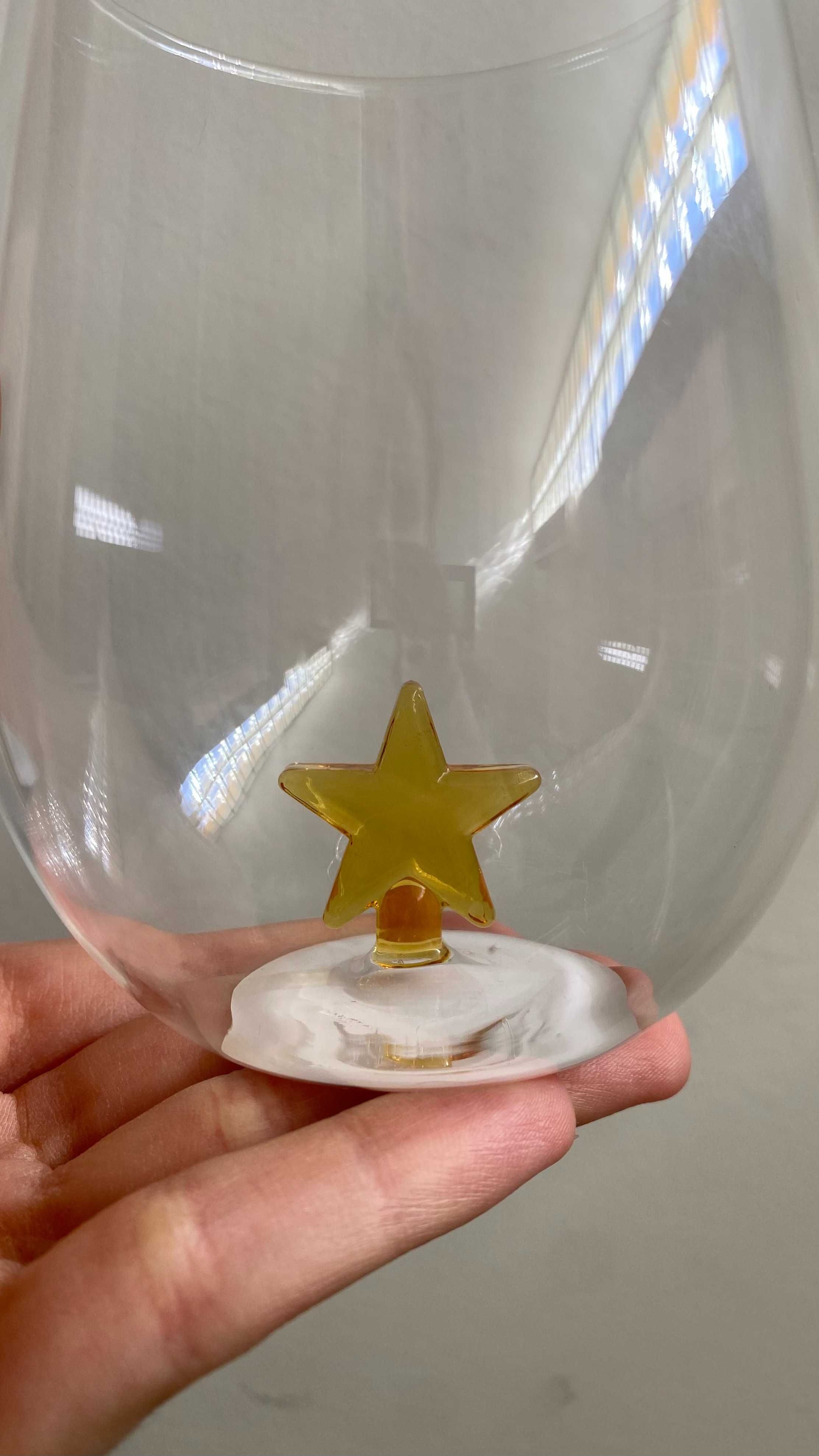 Copo de vidro com estrela / star / étoile
