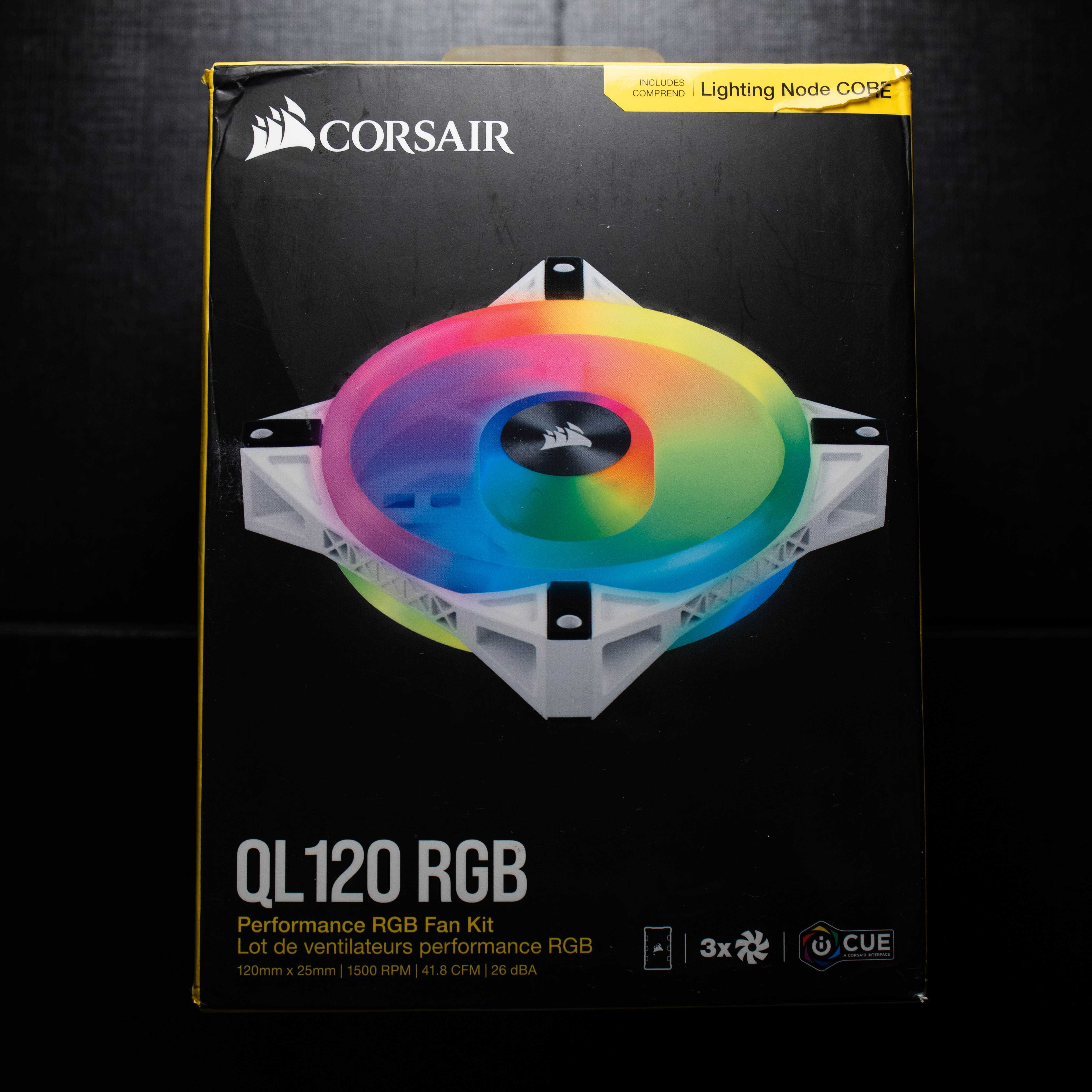 Набір з 3 Кулерів для корпуса Corsair iCUE QL120 RGB White + Контролер