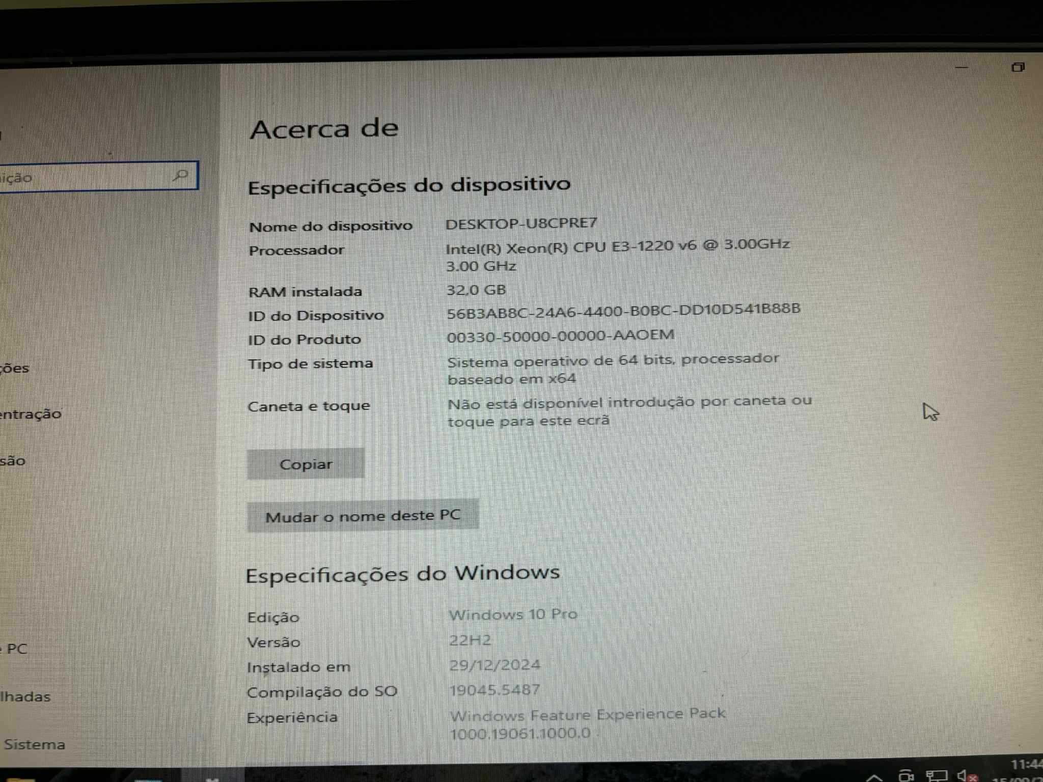 Servidor HP a funcionar na perfeição 32GB memoria