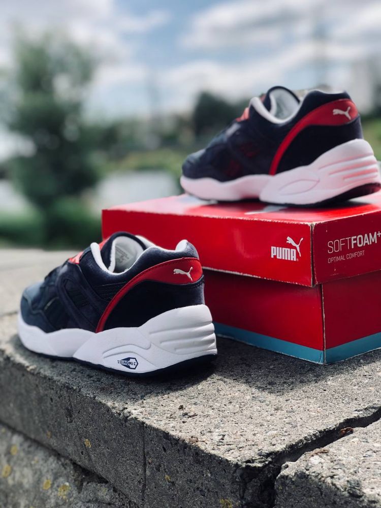 Кроссовки мужские Puma Trinomic замше синие кросовки Пума