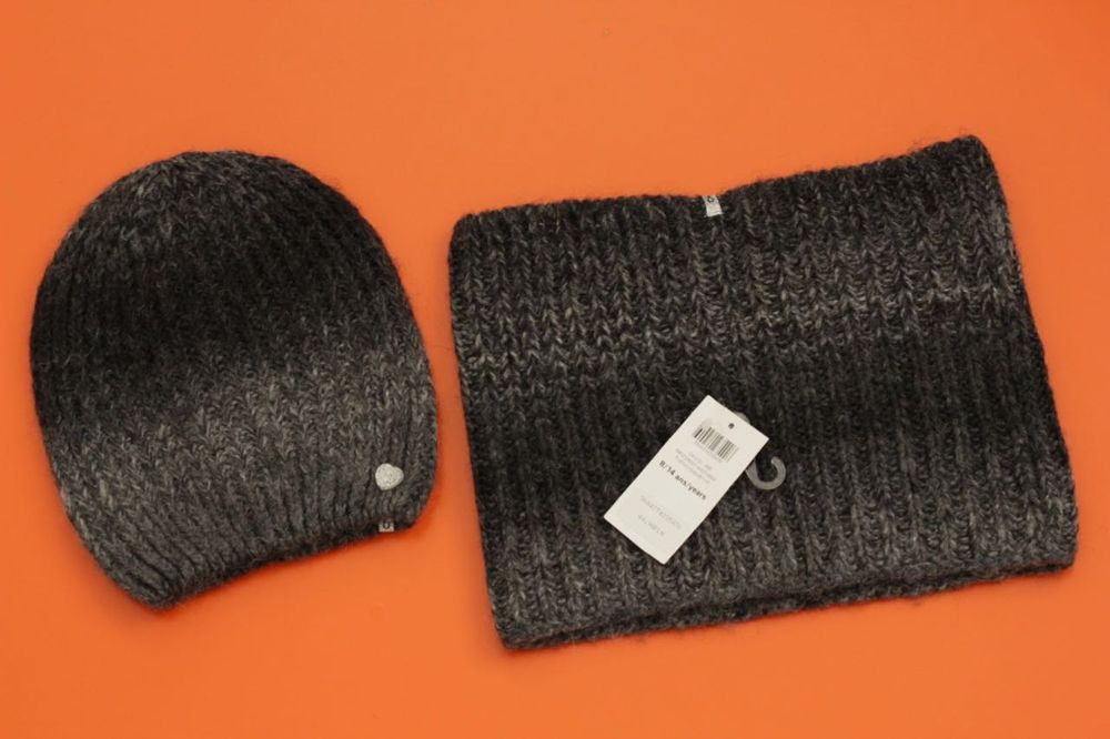 OKAIDI czapka+komin szalik 8-14L 128/134/140/146/152/158 NOWE