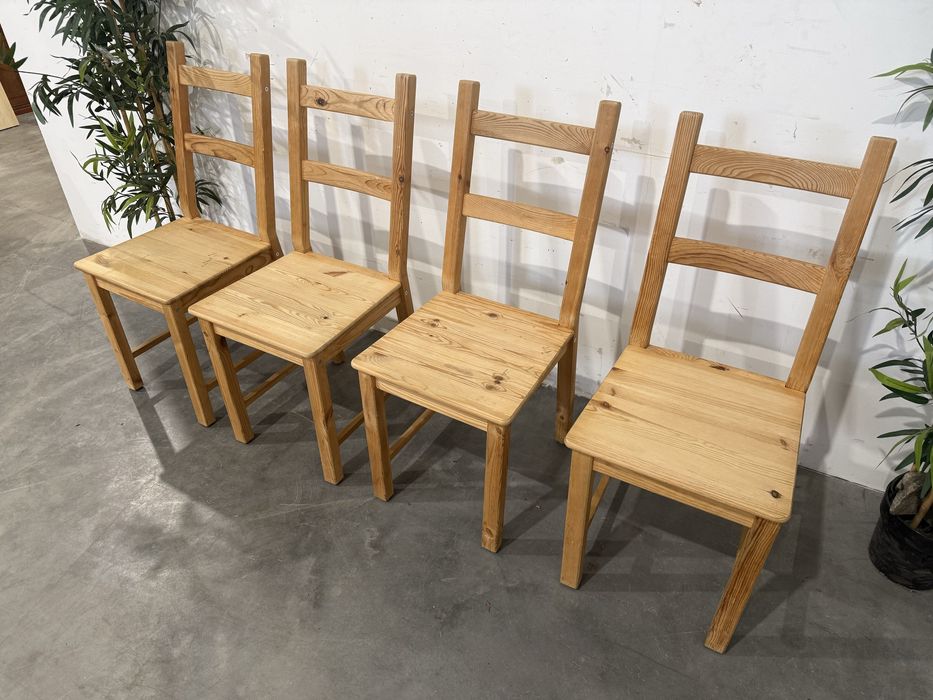 Fajne cztery sosnowe krzesła Ikea Ivar super stan dowóz wysyłka