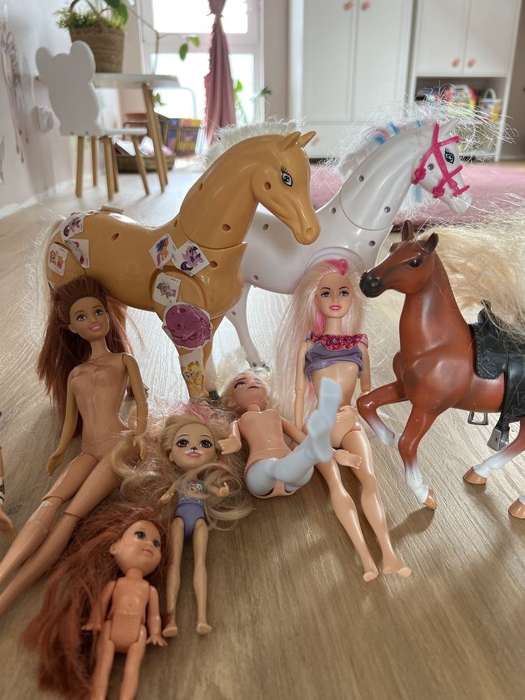 Zestaw lalek barbie kon konie enchantimals