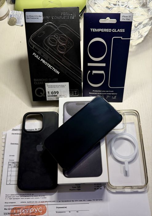 Iphone 15 Pro Max 256гб(Black Titanium) СТАН НОВОГО ТЕЛЕФОНУ!!!