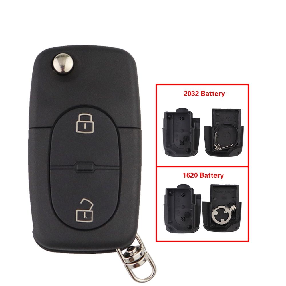 Carcaça de chaves de 2/3 Botões para Audi + Logótipo.