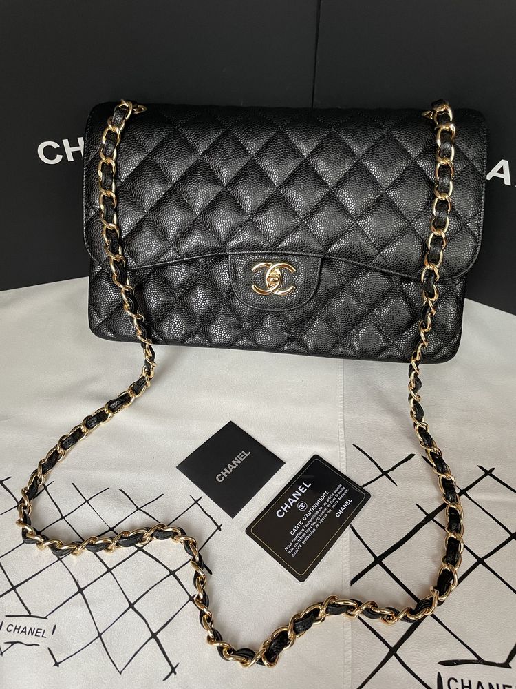 Torebka Flap Bag Jumbo Chanel Caviar Leather