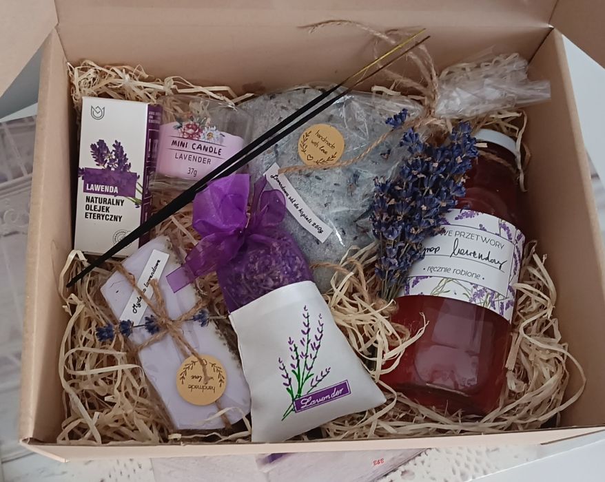 Lawendowy box prezent eco lawenda