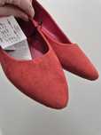 Baleriny damskie zamszowe czerwone 40