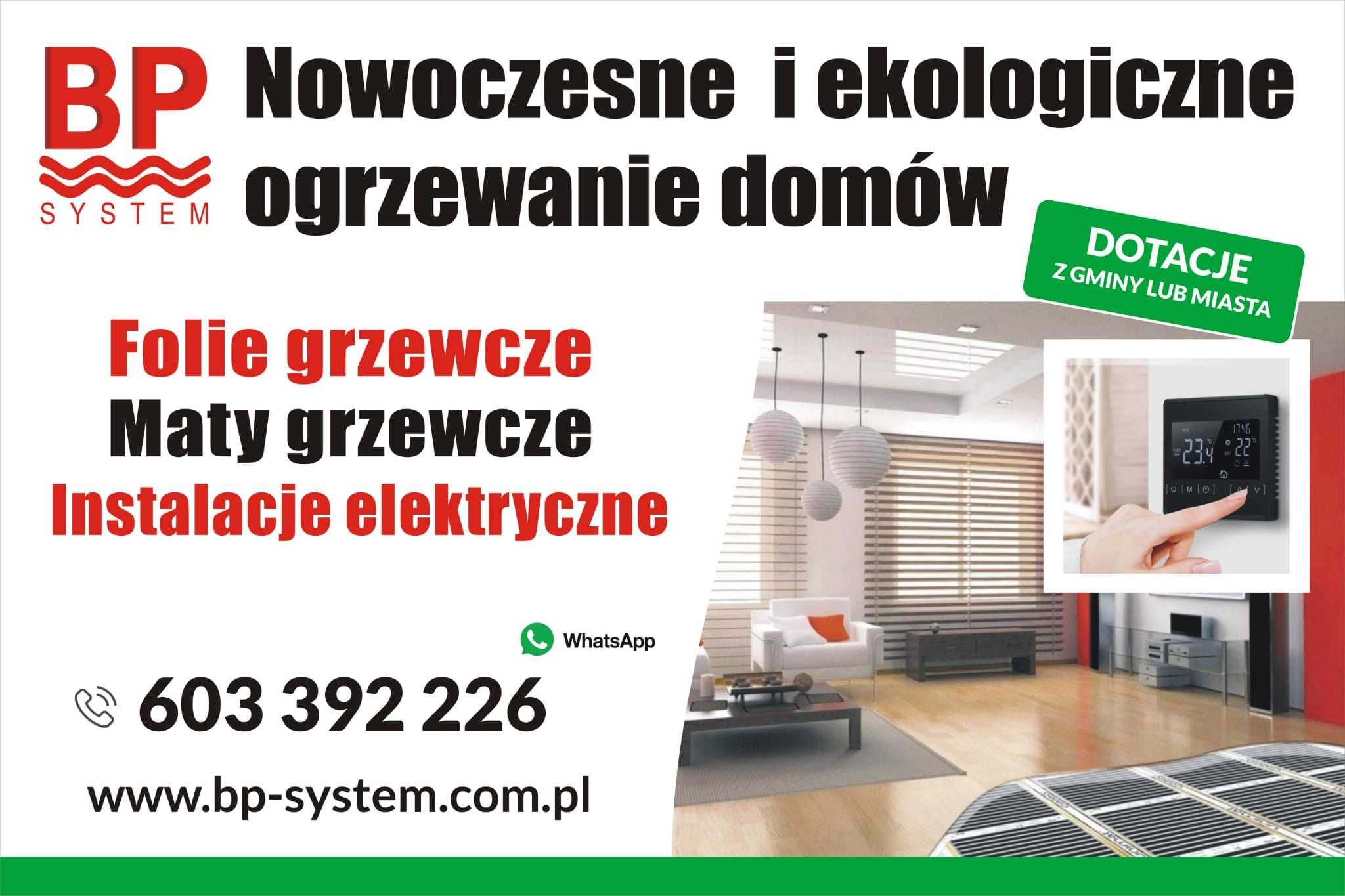 Folia/mata grzewcza ogrzewanie na podłogę