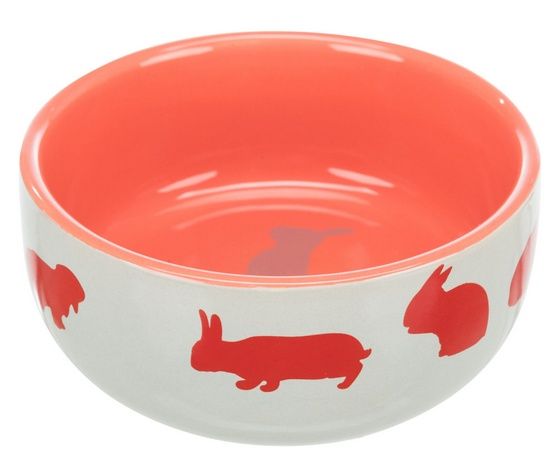 Ceramiczna miska dla królika zdobiona uroczym motywem 250ml / 11cm