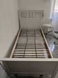 Cama solteiro ikea com colchão e estrado