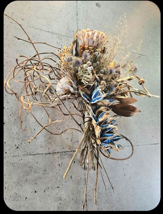 Kompozycja  2 wersje z naturalnych suszonych kwiatów