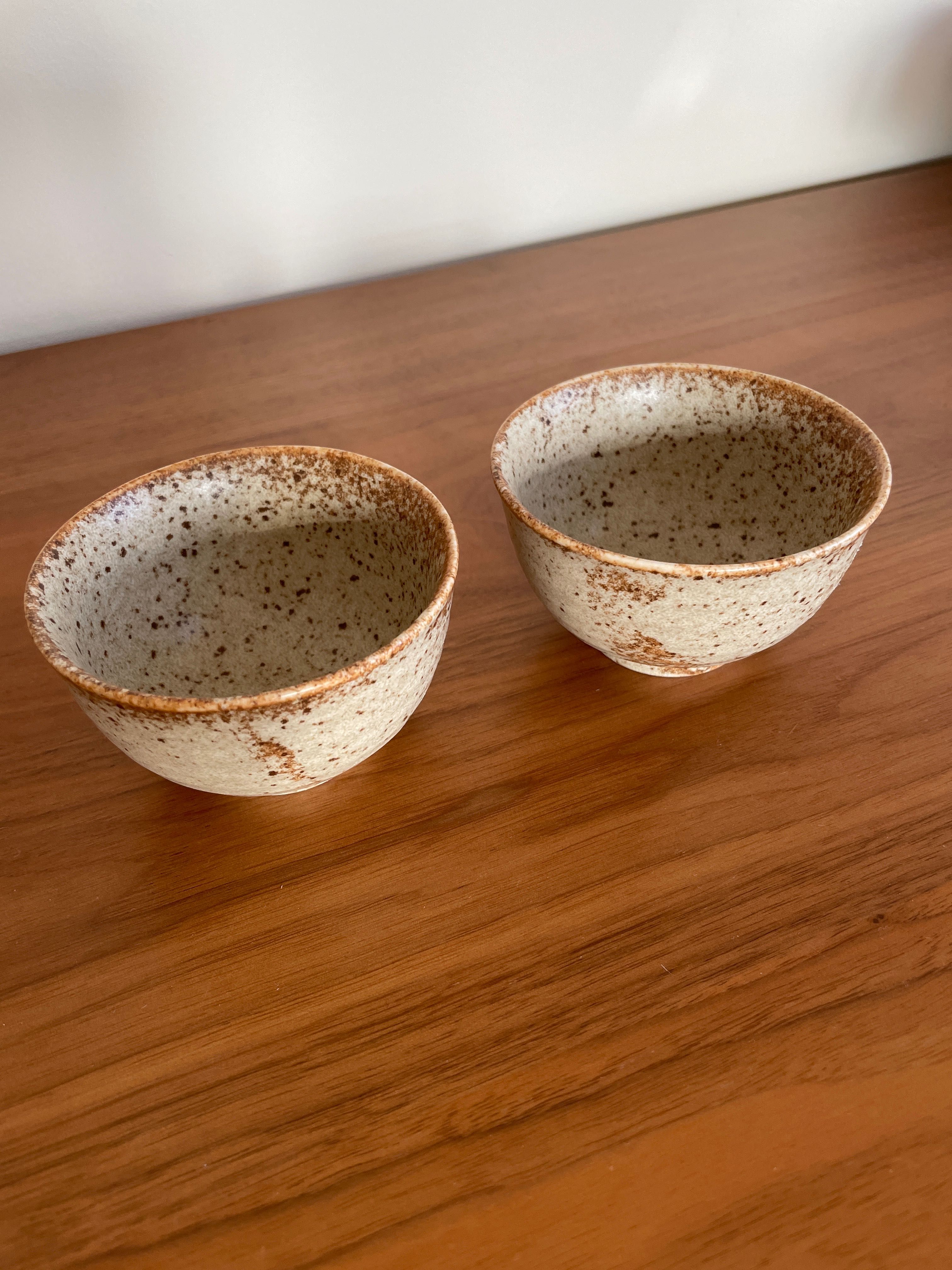 Japońskie miseczki ceramiczne Made In Japan brązowe
