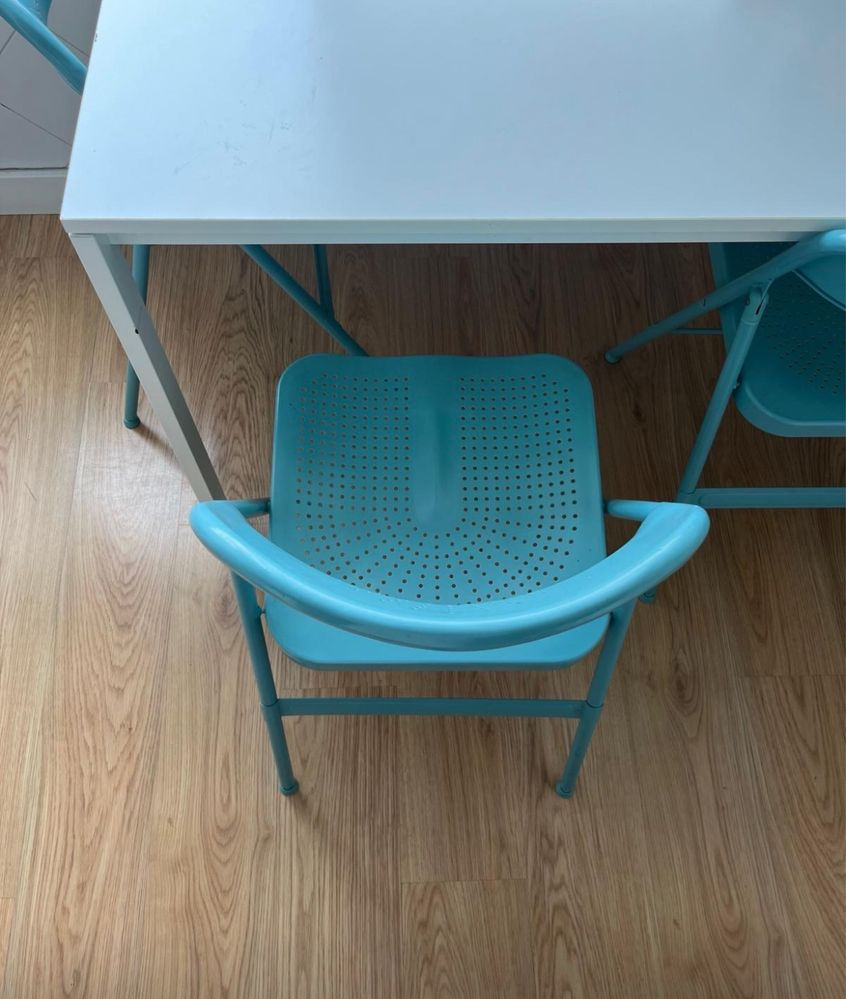 5 Cadeiras verde água IKEA em optimo estado