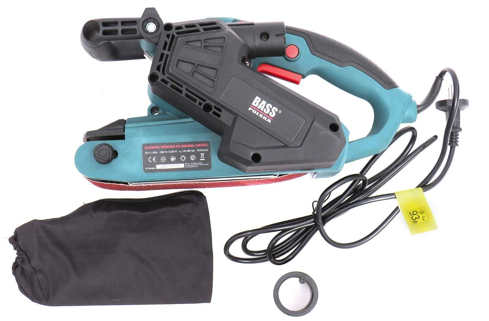 BASS POLSKA Szlifierka Taśmowa 2200w 533mm Taśmówka + Worek BP5082D