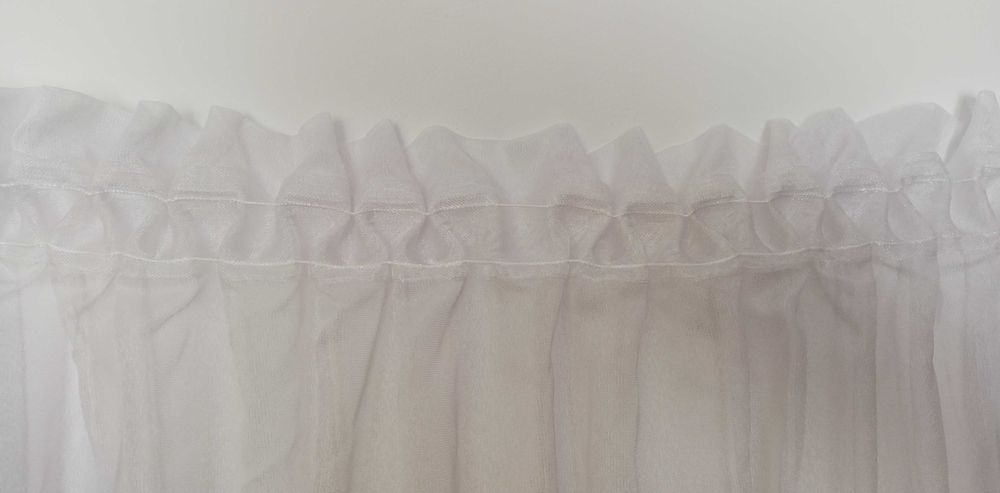 Firana Biała Łuk NOWA wys 149/119 cm szer 220/460 cm delikatna wysyłka