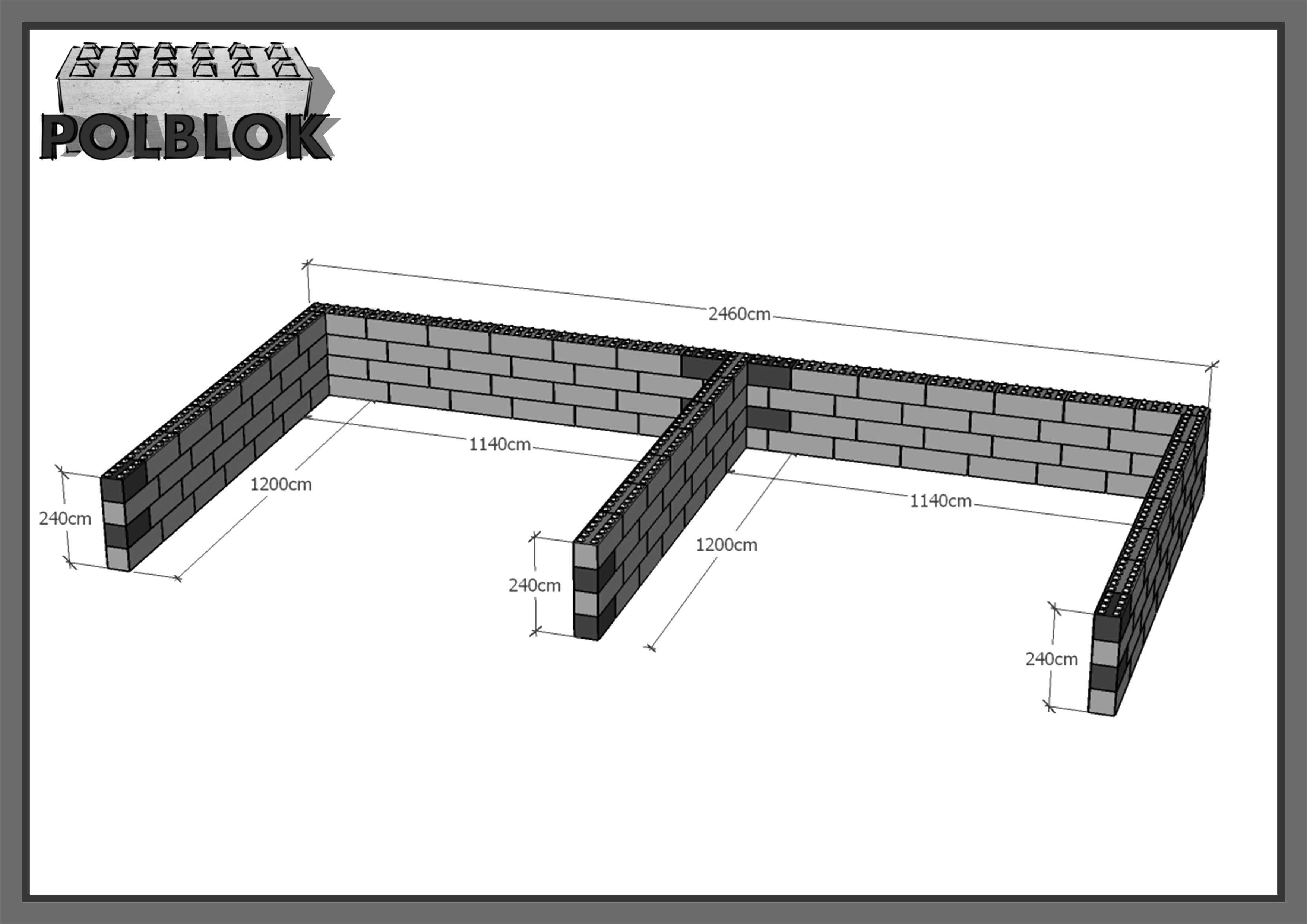 Bloki betonowe 180x60, ppoż mury oporowe ściany ognioodporne REI360