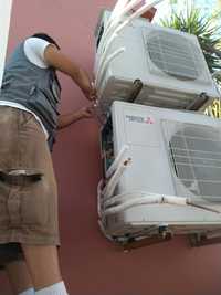 Ar condicionado pré - instalação, Limpeza e desinfecção