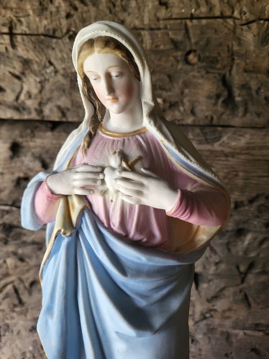 Piękna figurka z porcelany Andenne Maryja Bolesna Matka Boża