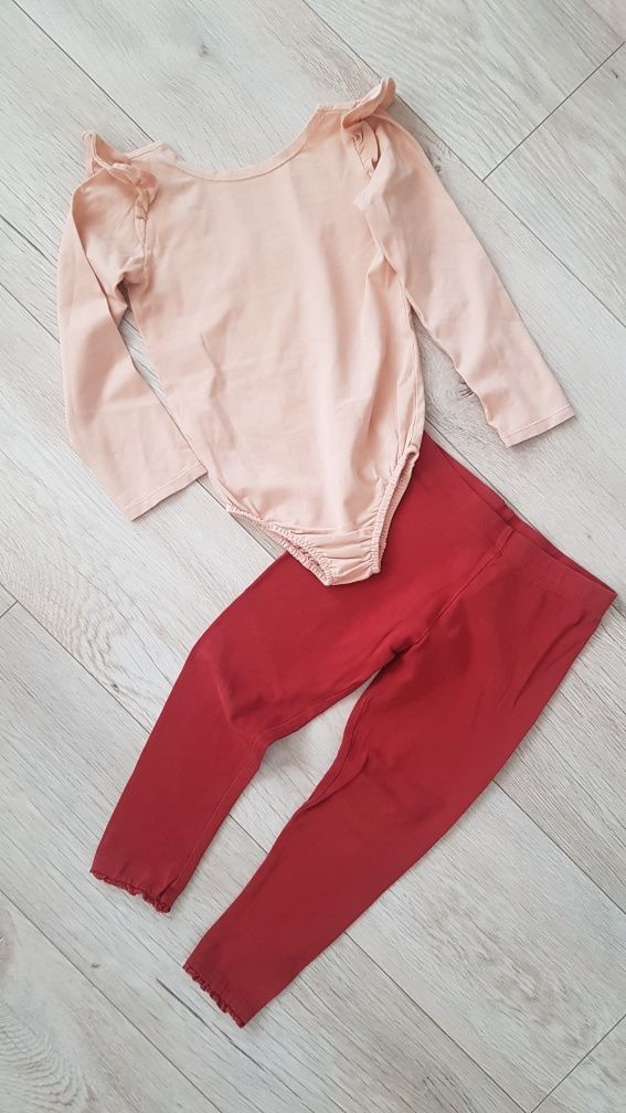 Body poolkalook morelowe 110 116 legginsy next zestaw