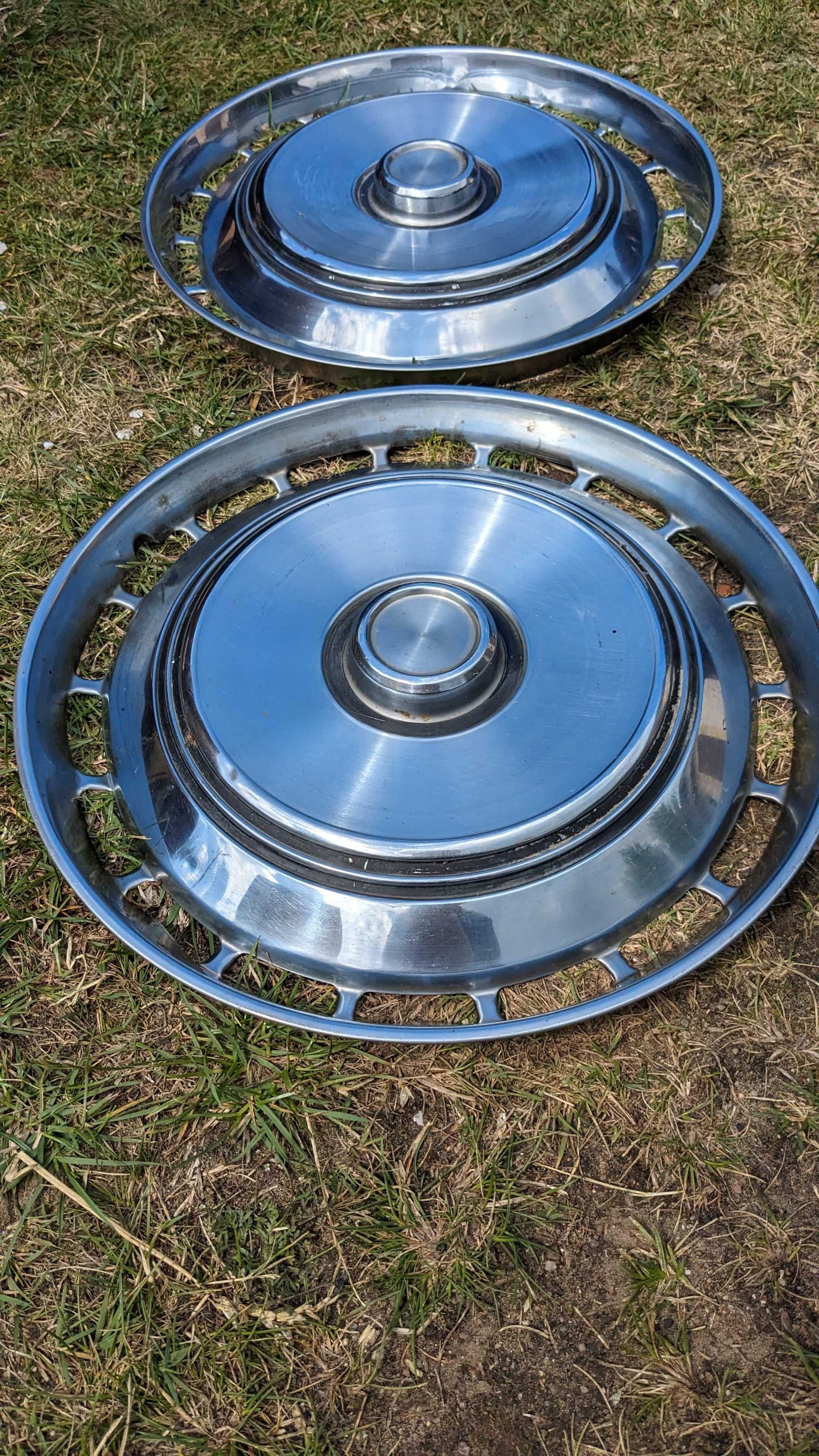 Kołpaki Chromowane 4x sztuki Retro PRL Vintage - Stal Chrome Połysk