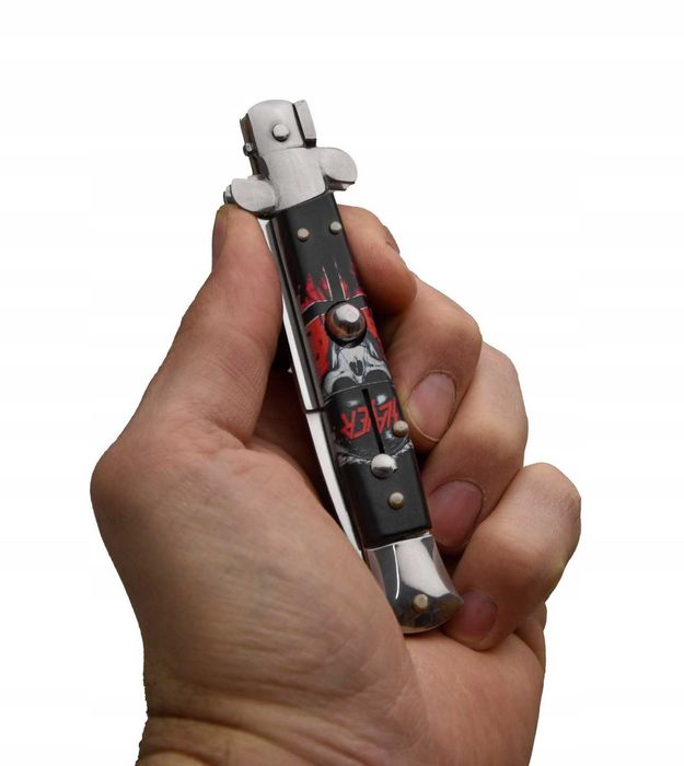 Nóż Sprężynowy Klasyczny Scyzoryk Italia Slayer Sycylia Mafia Czaszka