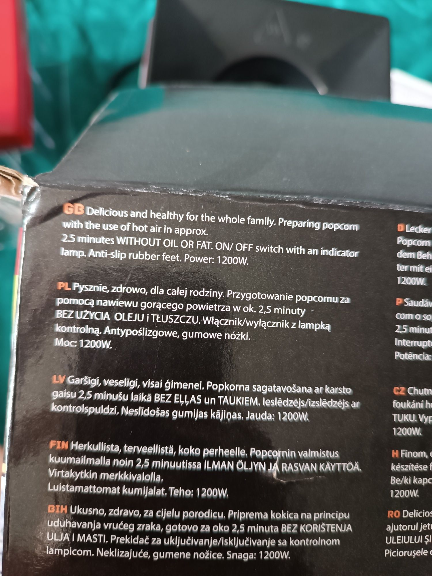Maszyna do popcornu Camry 1200W