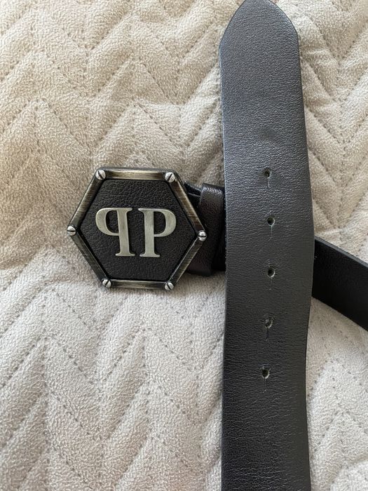 Pasek PP czarny, skóra naturalna