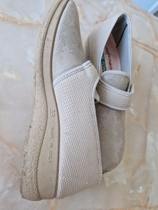 Sanital Flex 4357 beżowe, półbuty na palce młotkowate, 37, tęgość F-GB