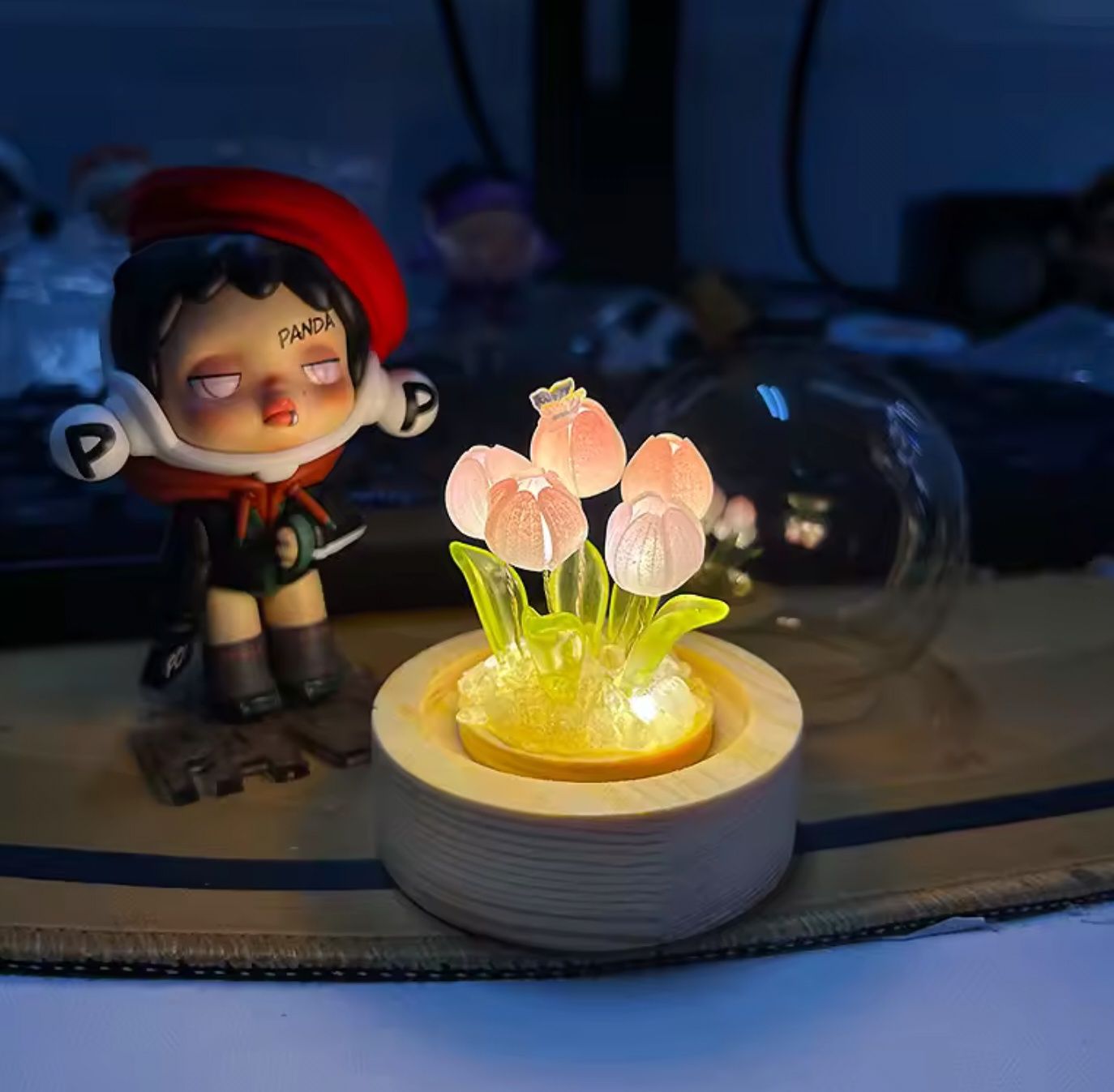Mini tulipan lampka nocna do złożenia