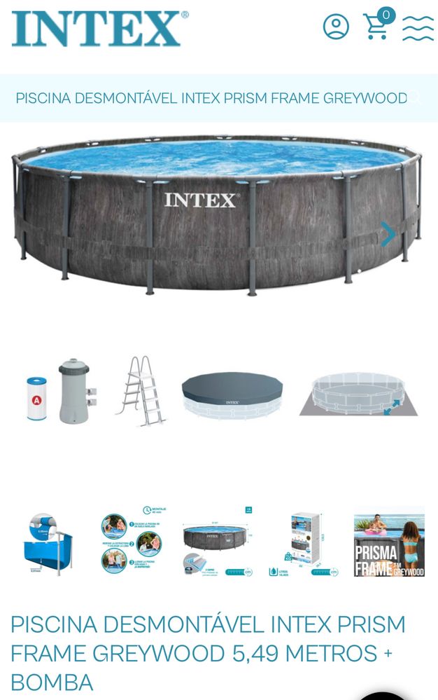 Piscina Intex 4,57 x 1,22