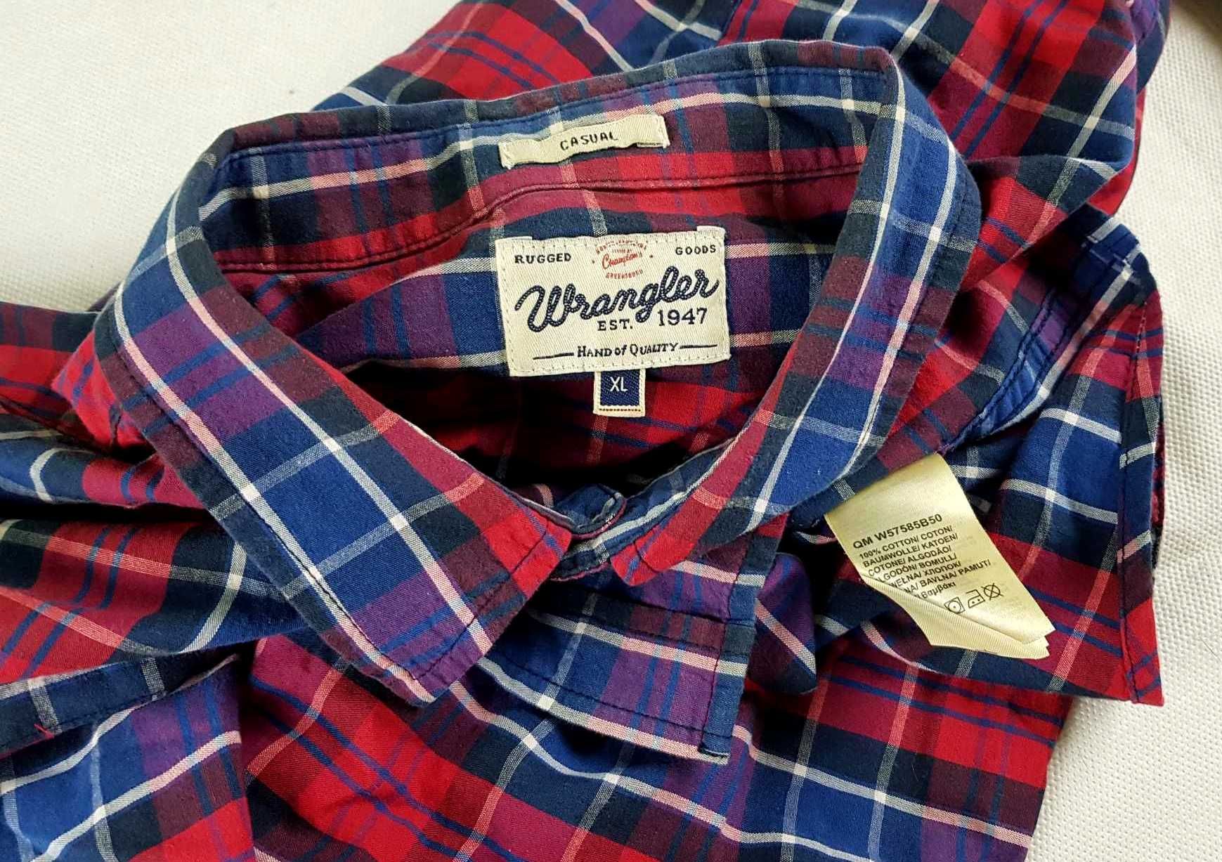 Męska koszula Wrangler Casual kratka - XL.