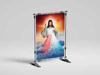 Jezus Miłosierny - obraz baner religijny 1.5x2m