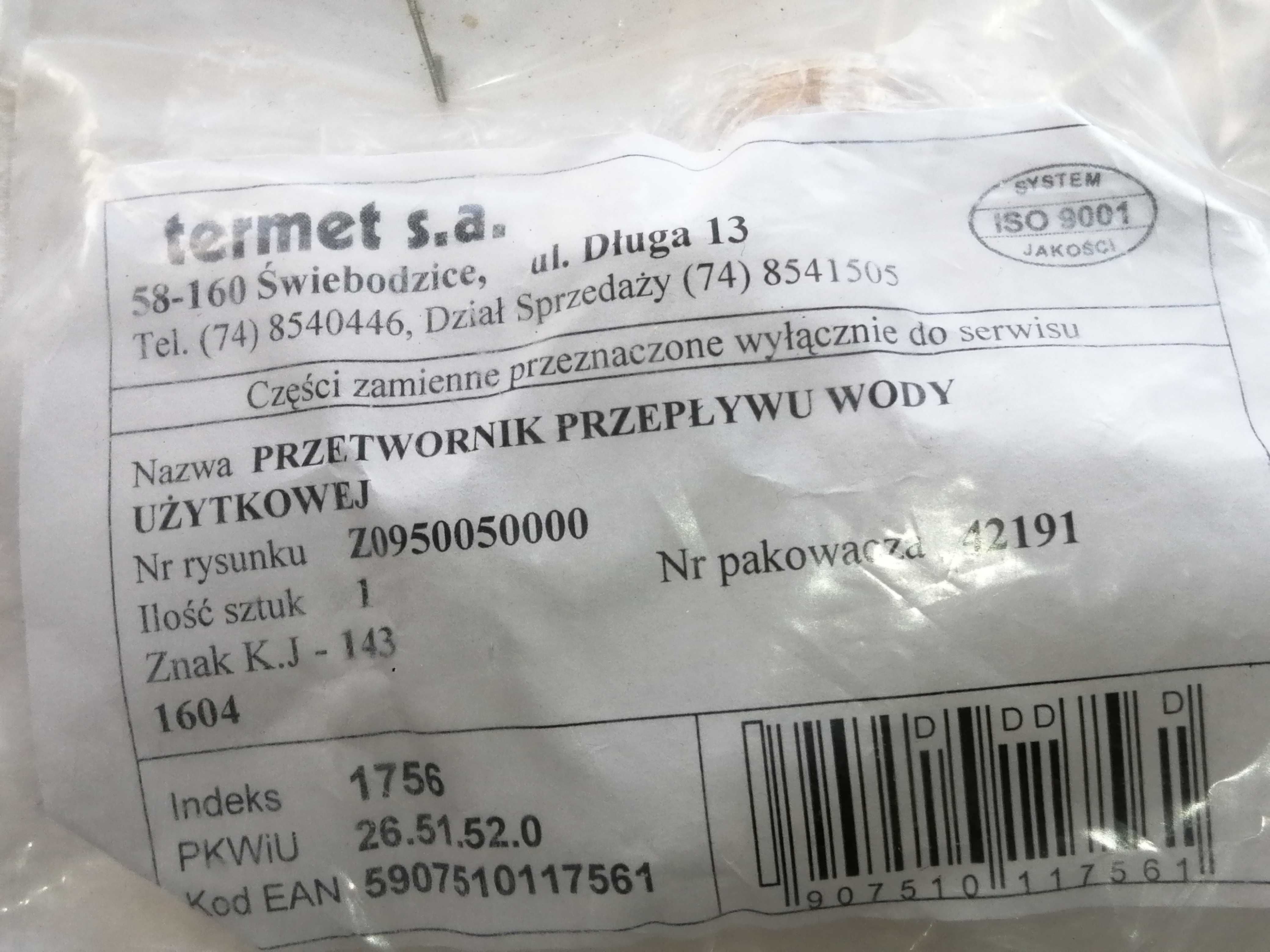 TERMET Przetwornik przepływu wody użytkowej Z 095.005.00.00
