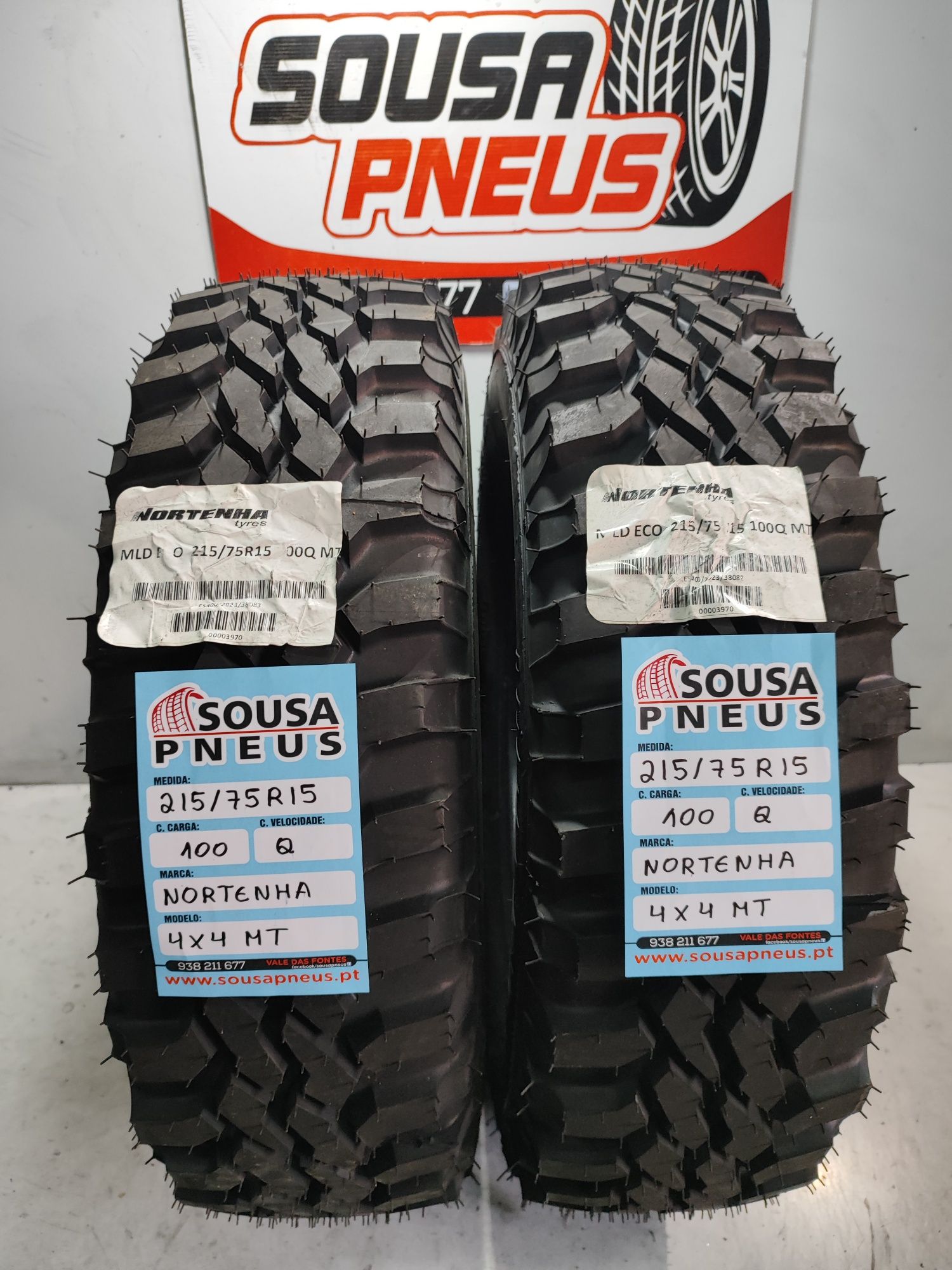 2 pneus novos Nortenha MT 215/75R15 100Q Oferta dos portes