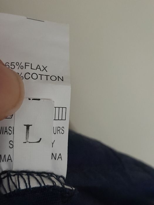 Granatowa lniana sukienka 40 L next h&m reserved