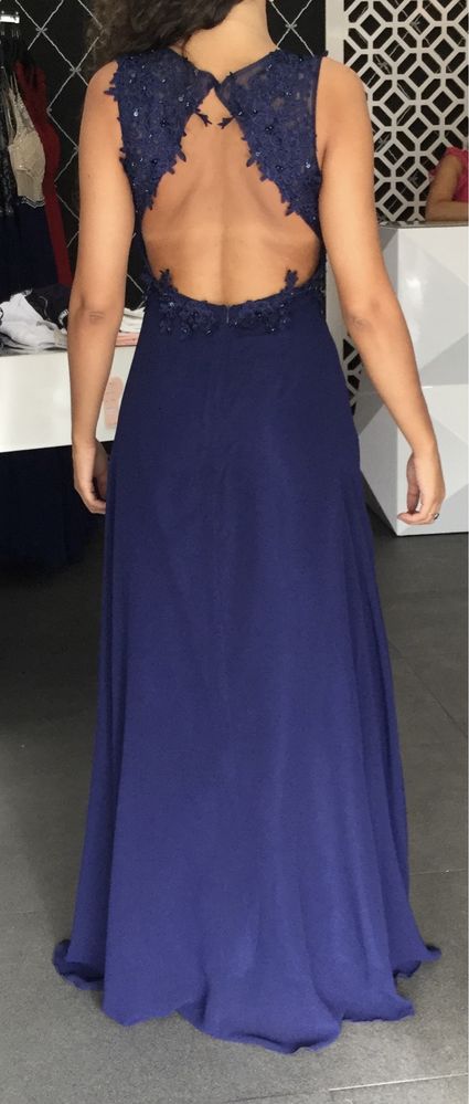 Vestido Azul de Cerimónia