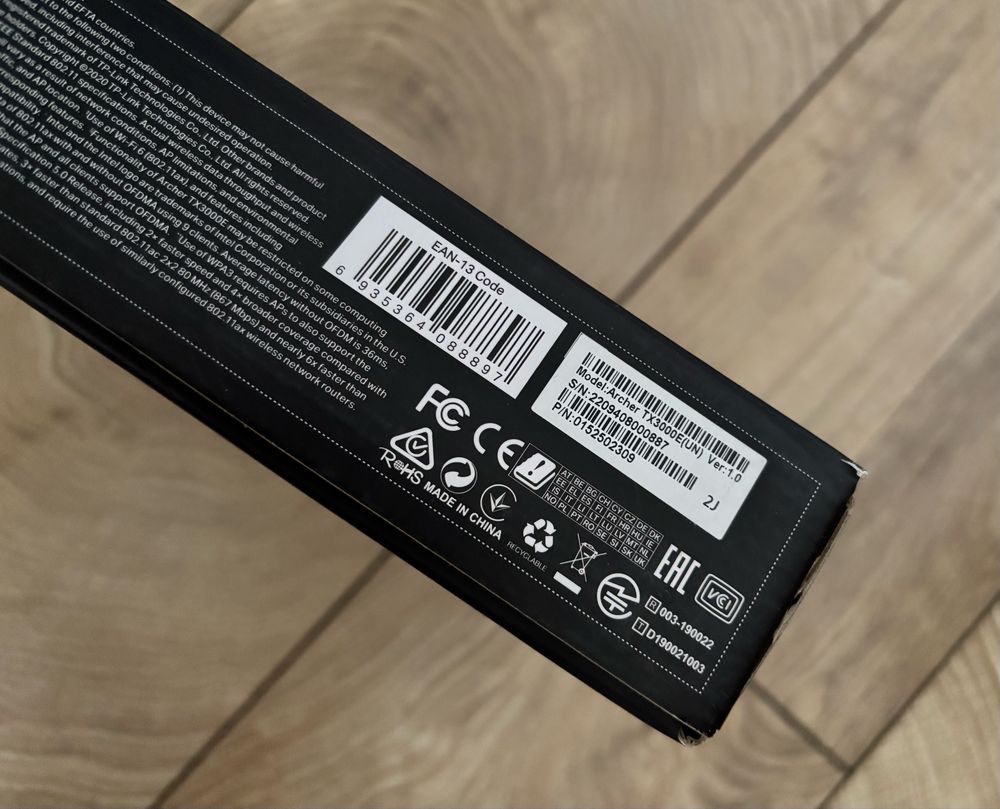 Adapter sieciowy TP-LINK Archer TX3000E.
