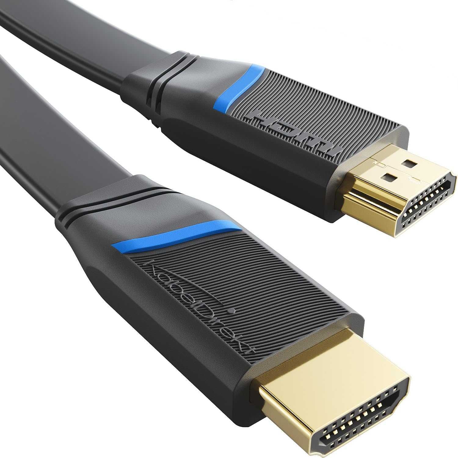 KabelDirekt – płaski kabel HDMI – 2m 8k