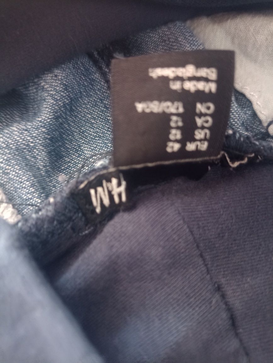 Spodnie ciążowe jeansowo-odrysowe h&m 42