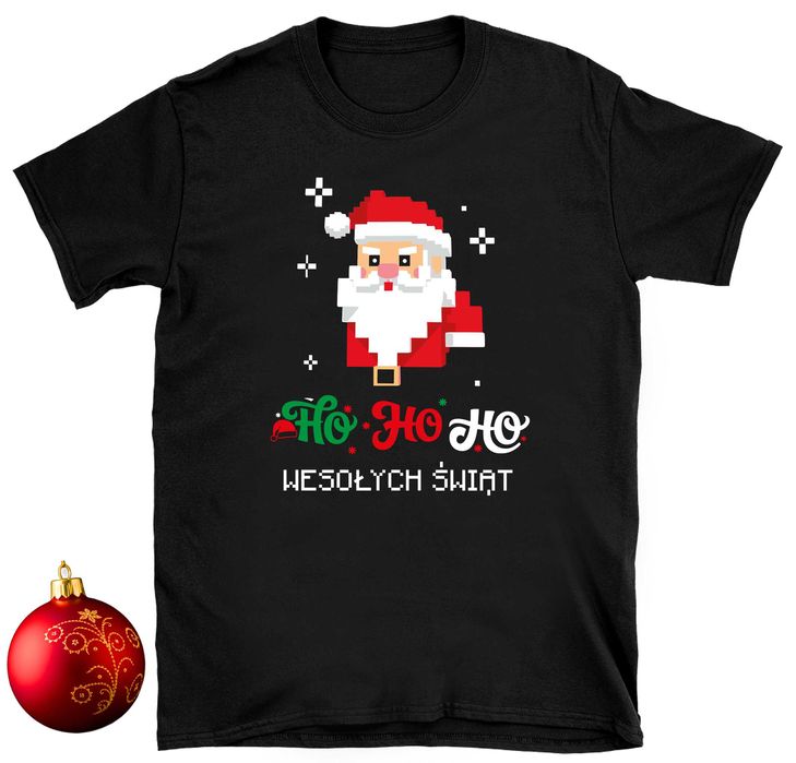 koszulka świąteczna Mikołaj styl gra Minecraft rozm. od 6 lat do 3XL