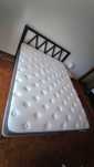Double bed 150x200cm - bedframe, mattress, bedding, duvet, two pillows