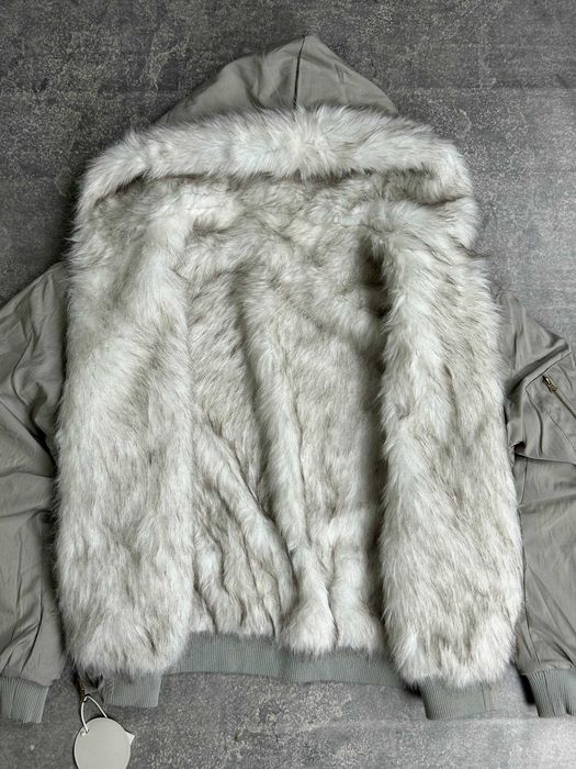 Бомбер двусторонній Аляска куртка сіра Bomber куртка зіпка курточка