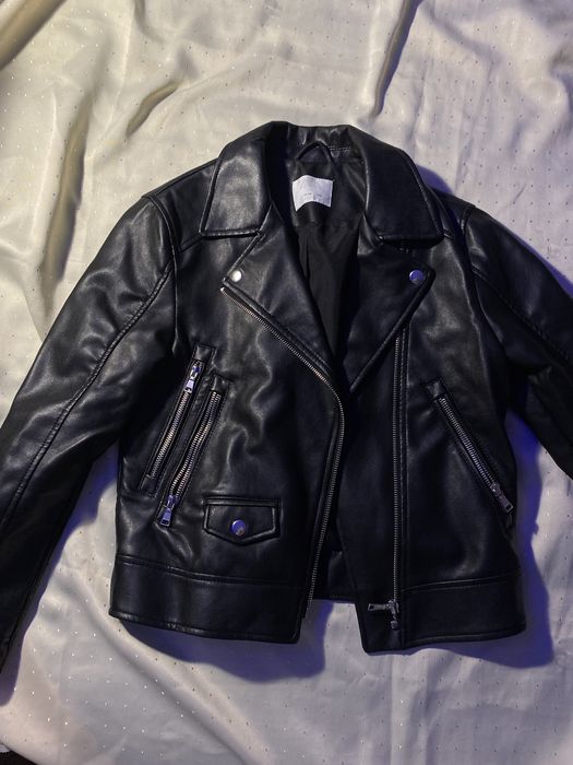 Косуха кожанка чорна ZARA