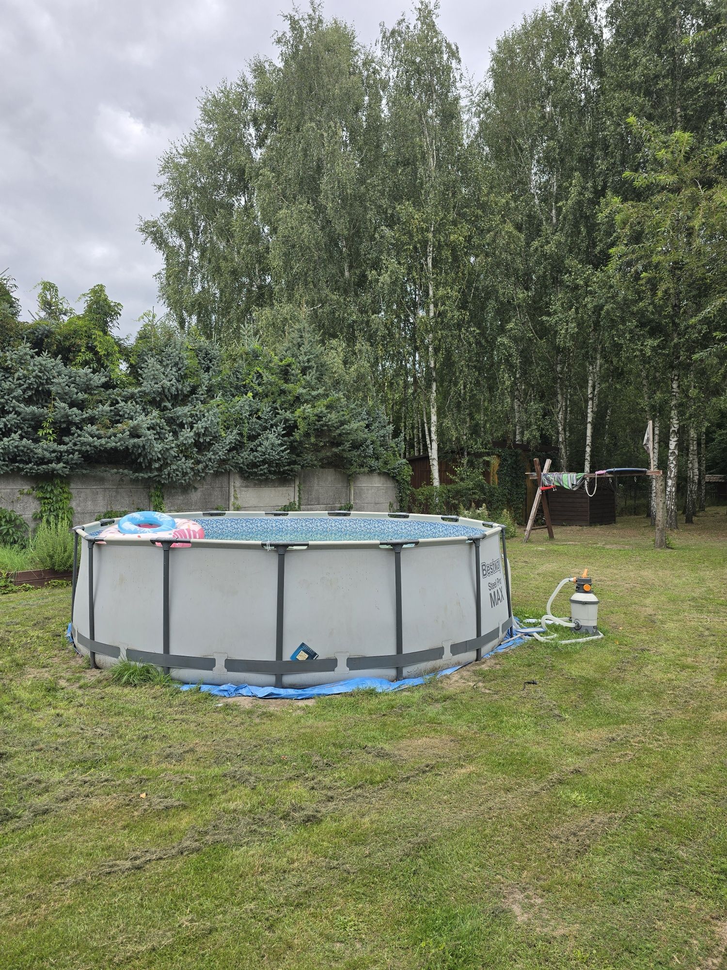 Duży basen 4'60x1'20 +pompa piaskowa+akcesoria
