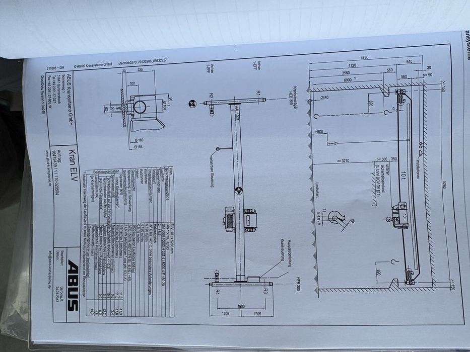Suwnica Abus 10t 2013r dźwig żuraw super stan + torowisko
