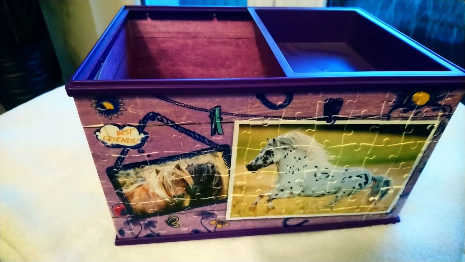 Pudełko puzzle konie